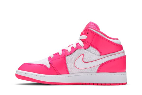 Jordan 1 Mid Hyper Pink White (GS) 555112-611 - Arviolet photo 3