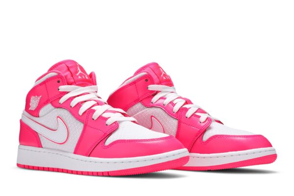 Jordan 1 Mid Hyper Pink White (GS) 555112-611 - Arviolet photo 8