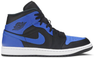 Jordan 1 Mid Hyper Royal Tumbled Leather 554724-077 - Arviolet photo 1