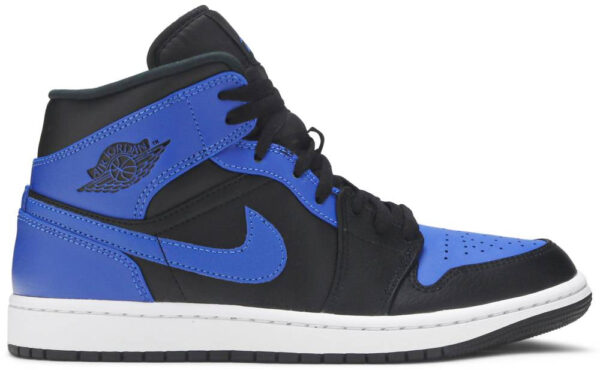 Jordan 1 Mid Hyper Royal Tumbled Leather 554724-077 - Arviolet photo 1