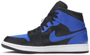 Jordan 1 Mid Hyper Royal Tumbled Leather 554724-077 - Arviolet photo 2