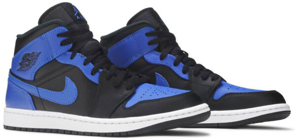 Jordan 1 Mid Hyper Royal Tumbled Leather 554724-077 - Arviolet photo 3