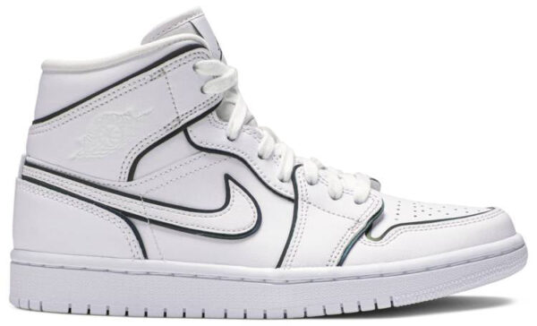 Jordan 1 Mid Iridescent Reflective White (Women's) CK6587-100 - Arviolet photo 1