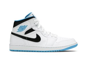 Jordan 1 Mid Laser Blue 554724-141 - Arviolet photo 1