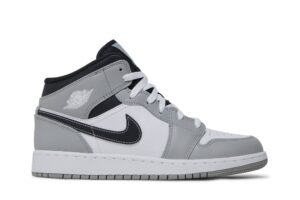 Jordan 1 Mid Light Smoke Grey (GS) 554725-078 - Arviolet photo 1