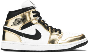 Jordan 1 Mid Metallic Gold Black White DC1419-700 - Arviolet photo 1