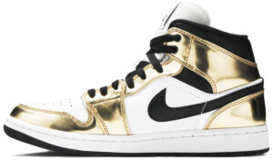 Jordan 1 Mid Metallic Gold Black White DC1419-700 - Arviolet photo 2
