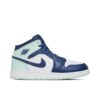 Jordan 1 Mid Mystic Navy Mint Foam (GS) 554725-413 - Arviolet photo 1