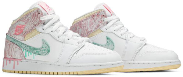 Jordan 1 Mid Paint Drip (GS) DD1666-100 - Arviolet photo 5