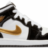 Jordan 1 Mid Patent Black White Gold (PS) BQ6932-007 - Arviolet photo 1
