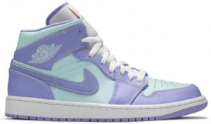 Jordan 1 Mid Purple Aqua 554724-500 - Arviolet photo 1