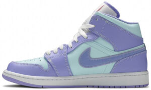 Jordan 1 Mid Purple Aqua 554724-500 - Arviolet photo 2