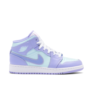 Jordan 1 Mid Purple Aqua (GS) 554725-500 - Arviolet photo 1