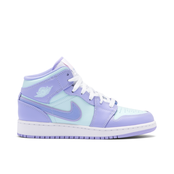 Jordan 1 Mid Purple Aqua (GS) 554725-500 - Arviolet photo 1