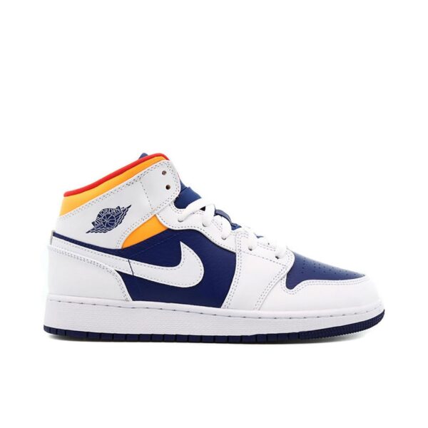 Jordan 1 Mid Royal Blue Laser Orange 554724-131 - Arviolet photo 1