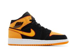 Jordan 1 Mid SE Black Vivid Orange (GS) FJ4924-008 - Arviolet photo 1