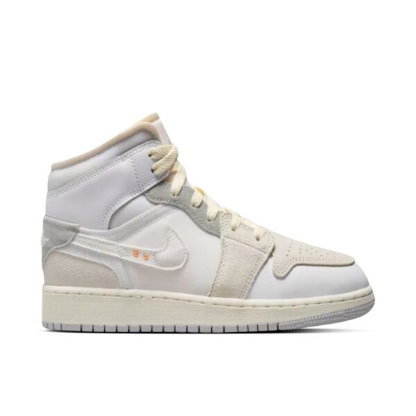 Jordan 1 Mid SE Craft Inside Out White Grey (GS) DQ3726-100 - Arviolet photo 1