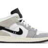 Jordan 1 Mid SE Craft White Cement Grey Black (GS) FD9091-002 - Arviolet photo 1