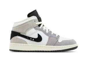 Jordan 1 Mid SE Craft White Cement Grey Black (GS) FD9091-002 - Arviolet photo 1