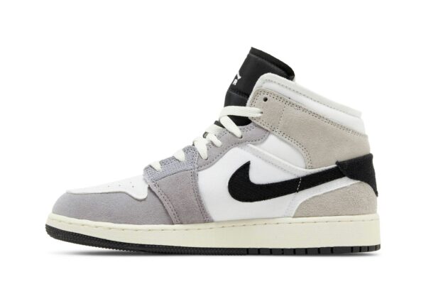 Jordan 1 Mid SE Craft White Cement Grey Black (GS) FD9091-002 - Arviolet photo 3