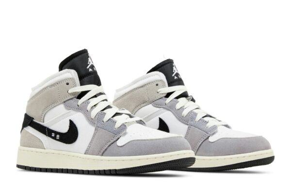 Jordan 1 Mid SE Craft White Cement Grey Black (GS) FD9091-002 - Arviolet photo 8