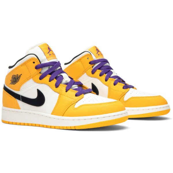 Jordan 1 Mid SE Lakers (GS) BQ6931-700 - Arviolet photo 8