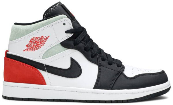 Jordan 1 Mid SE Red Black Toe 852542-100 - Arviolet photo 1