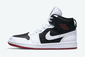 Jordan 1 Mid SE Utility Canvas White Black Gym Red (Women's) DD9338-016 - Arviolet photo 2