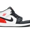 Jordan 1 Mid SE White Black Red Spruce (GS) BQ6931-100 - Arviolet photo 1