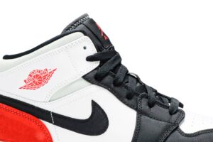Jordan 1 Mid SE White Black Red Spruce (GS) BQ6931-100 - Arviolet photo 2