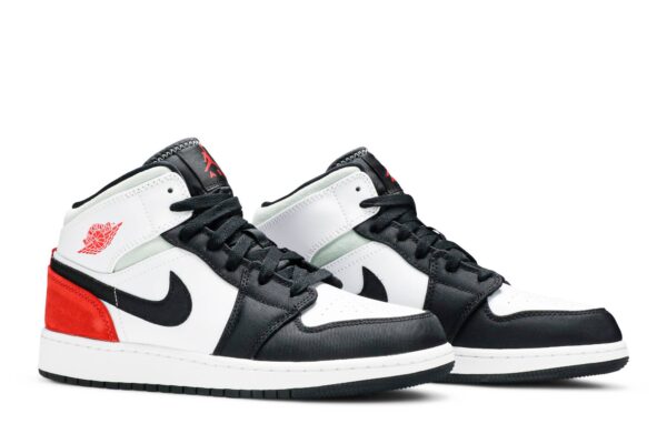 Jordan 1 Mid SE White Black Red Spruce (GS) BQ6931-100 - Arviolet photo 8