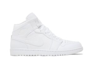Jordan 1 Mid Triple White 554724-136 - Arviolet photo 1