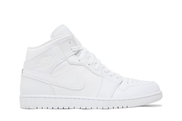 Jordan 1 Mid Triple White 554724-136 - Arviolet photo 1
