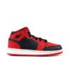 Jordan 1 Mid White Black Chile Red (GS) 554725-005 - Arviolet photo 1