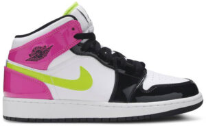 Jordan 1 Mid White Black Cyber Pink (GS) CZ9835-100 - Arviolet photo 1