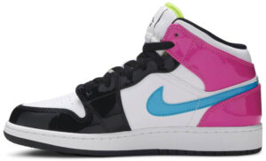 Jordan 1 Mid White Black Cyber Pink (GS) CZ9835-100 - Arviolet photo 2