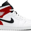 Jordan 1 Mid White Black Gym Red 554724-116 - Arviolet photo 1