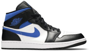 Jordan 1 Mid White Black Racer Blue 554724-140 - Arviolet photo 1