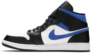 Jordan 1 Mid White Black Racer Blue 554724-140 - Arviolet photo 2