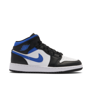 Jordan 1 Mid White Black Racer Blue (GS) 554725-140 - Arviolet photo 1