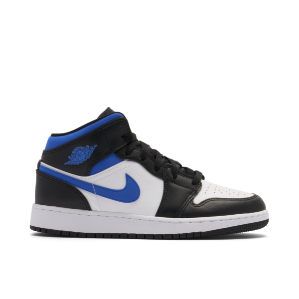 Jordan 1 Mid White Black Racer Blue (GS) 554725-140 - Arviolet photo 1