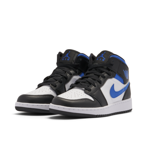 Jordan 1 Mid White Black Racer Blue (GS) 554725-140 - Arviolet photo 4