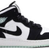 Jordan 1 Mid White Black Teal Tint (GS) BQ6931-103 - Arviolet photo 1