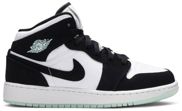 Jordan 1 Mid White Black Teal Tint (GS) BQ6931-103 - Arviolet photo 1