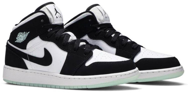 Jordan 1 Mid White Black Teal Tint (GS) BQ6931-103 - Arviolet photo 3