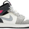 Jordan 1 Mid White Grey Hyper Pink (GS) 555112-117 - Arviolet photo 1