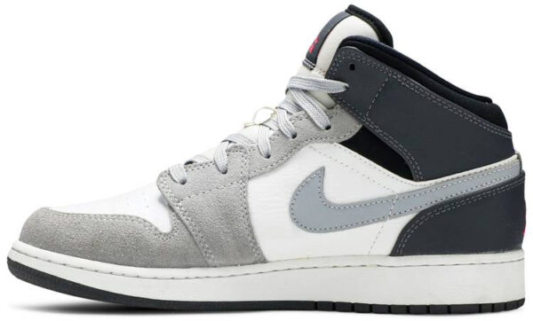 Jordan 1 Mid White Grey Hyper Pink (GS) 555112-117 - Arviolet photo 2