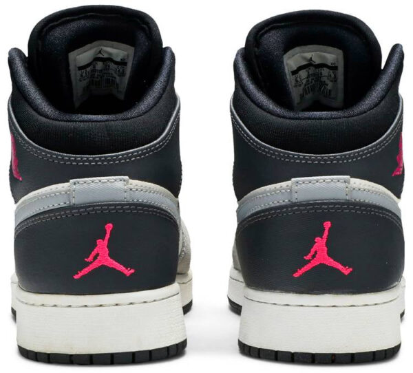 Jordan 1 Mid White Grey Hyper Pink (GS) 555112-117 - Arviolet photo 4