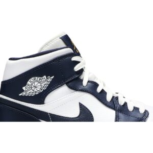 Jordan 1 Mid White Metallic Gold Obsidian 554724-174 - Arviolet photo 2
