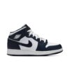 Jordan 1 Mid White Metallic Gold Obsidian (GS) 554725-174 - Arviolet photo 1